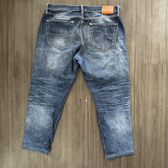 Lucky Brand x Yellowstone 363 Vintage Straight Denim Blue Jeans 36x32 Selvedge - Picture 6 of 8